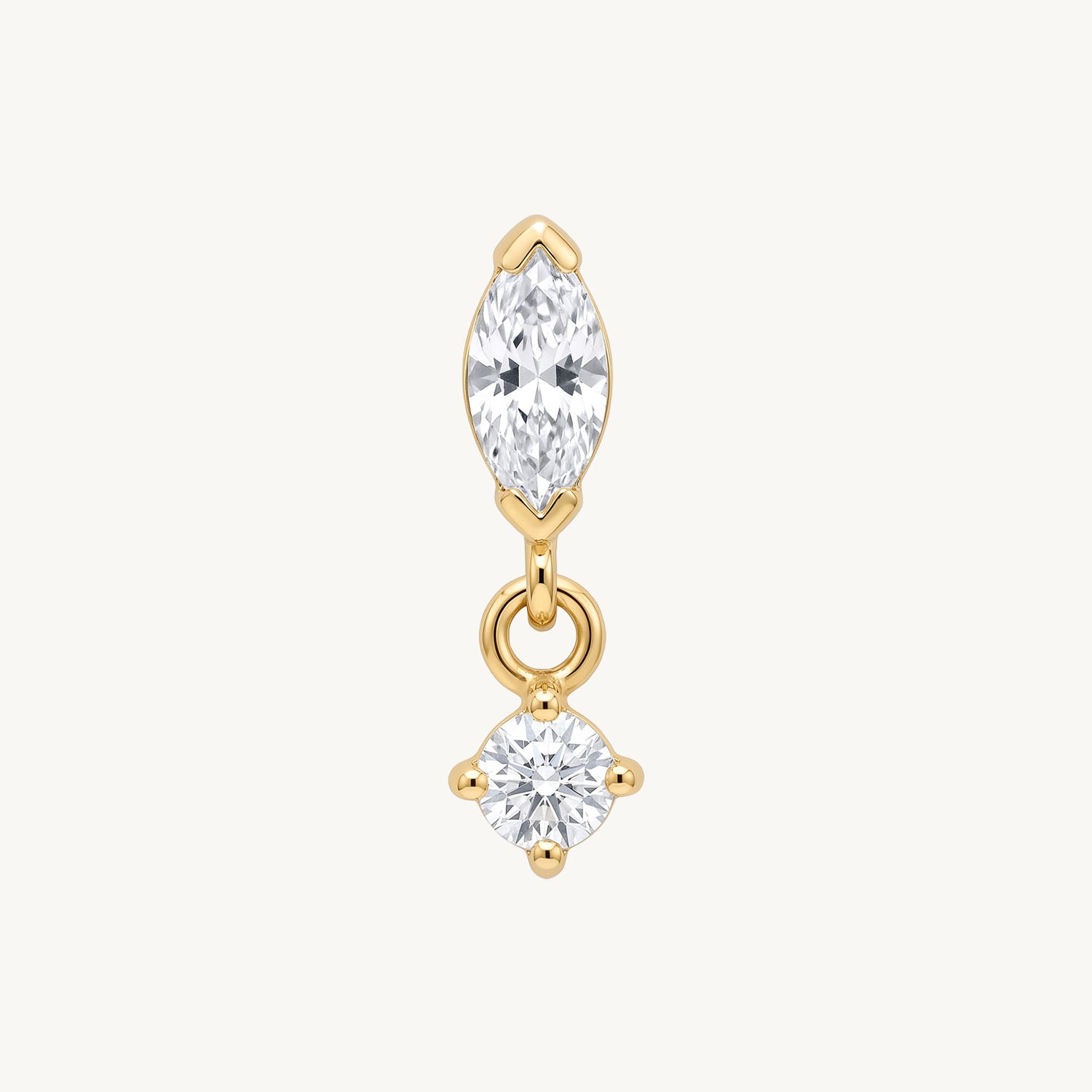 Marquise drop gold