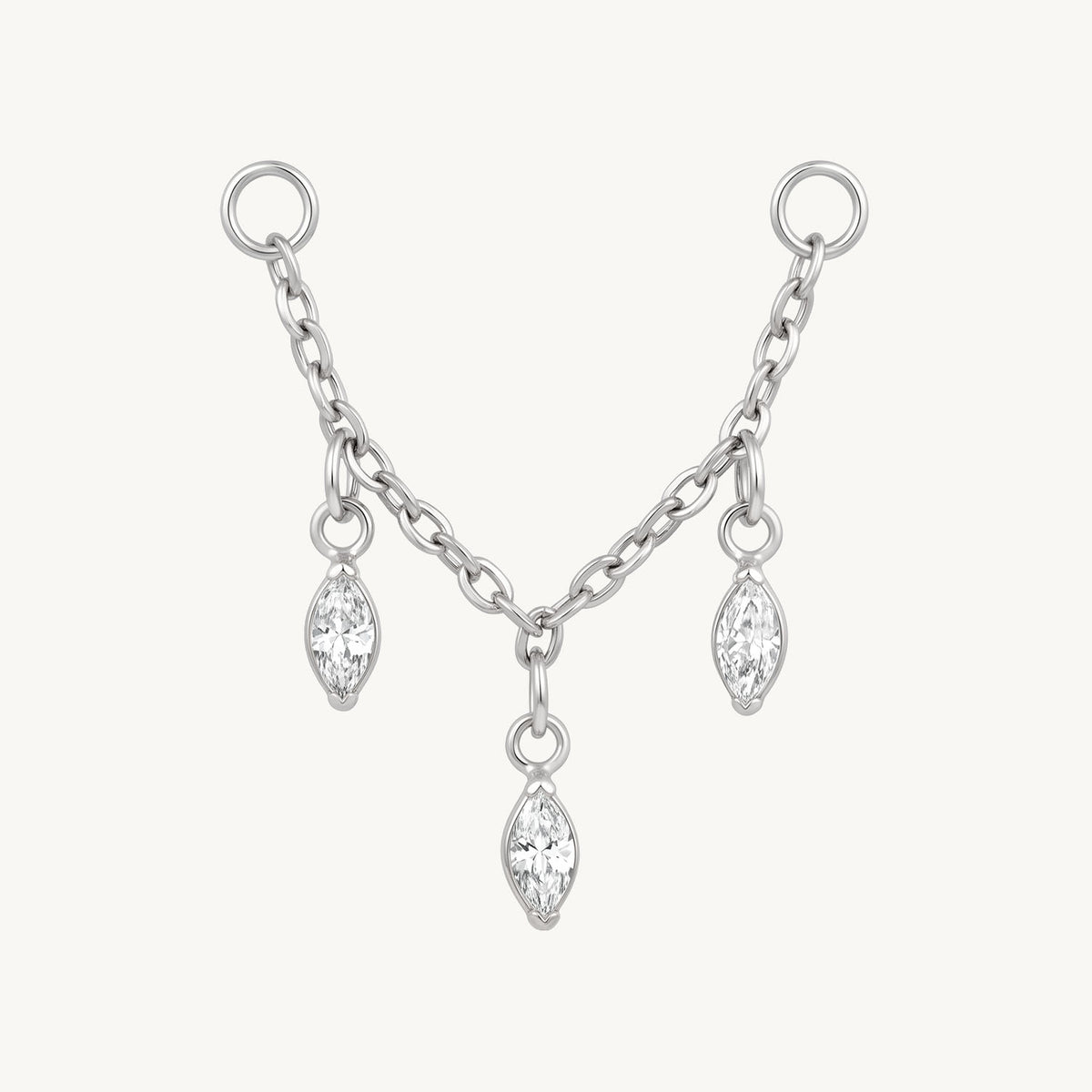 Marquise charm connector