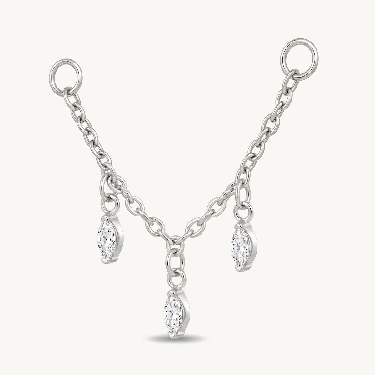 Marquise charm connector