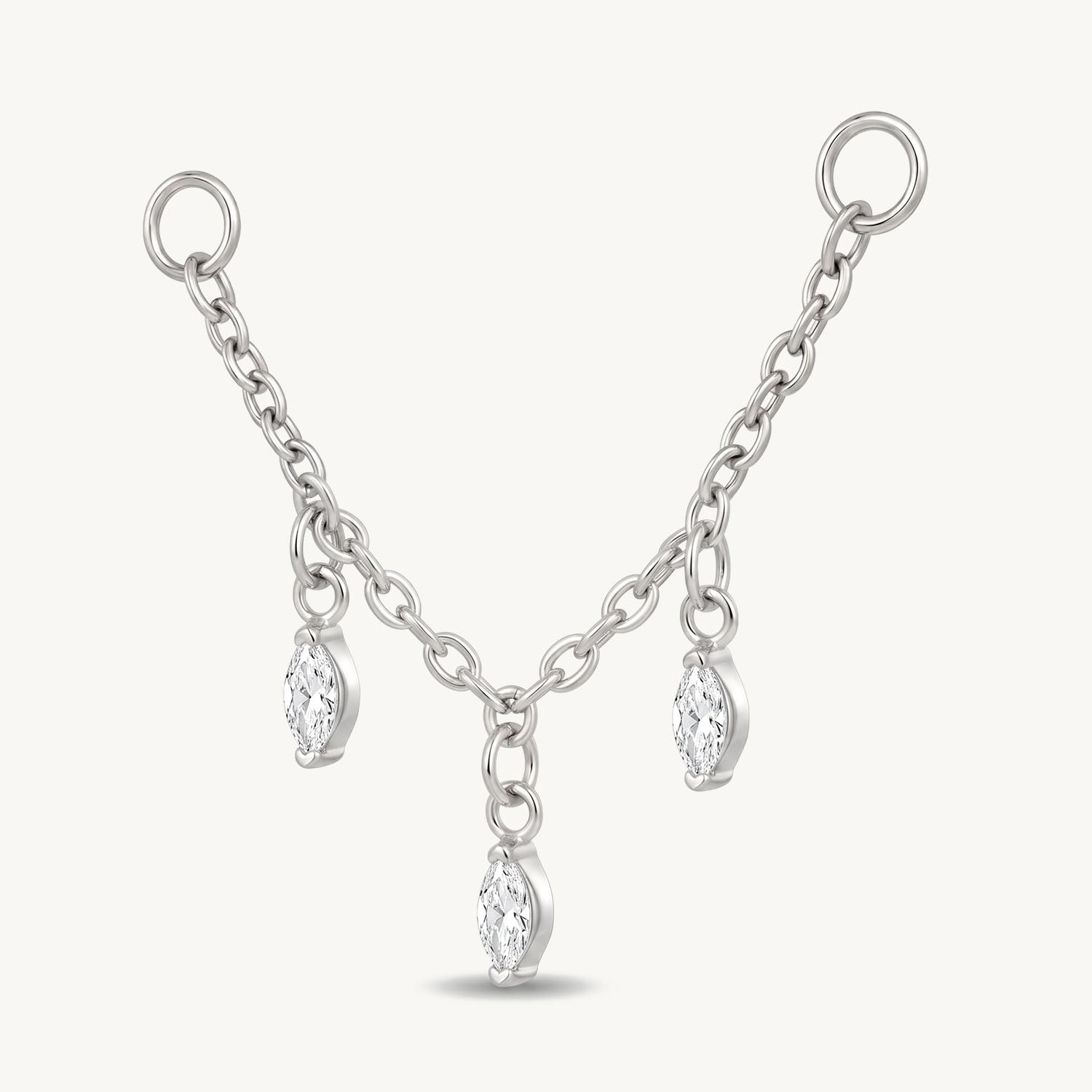 Marquise charm connector