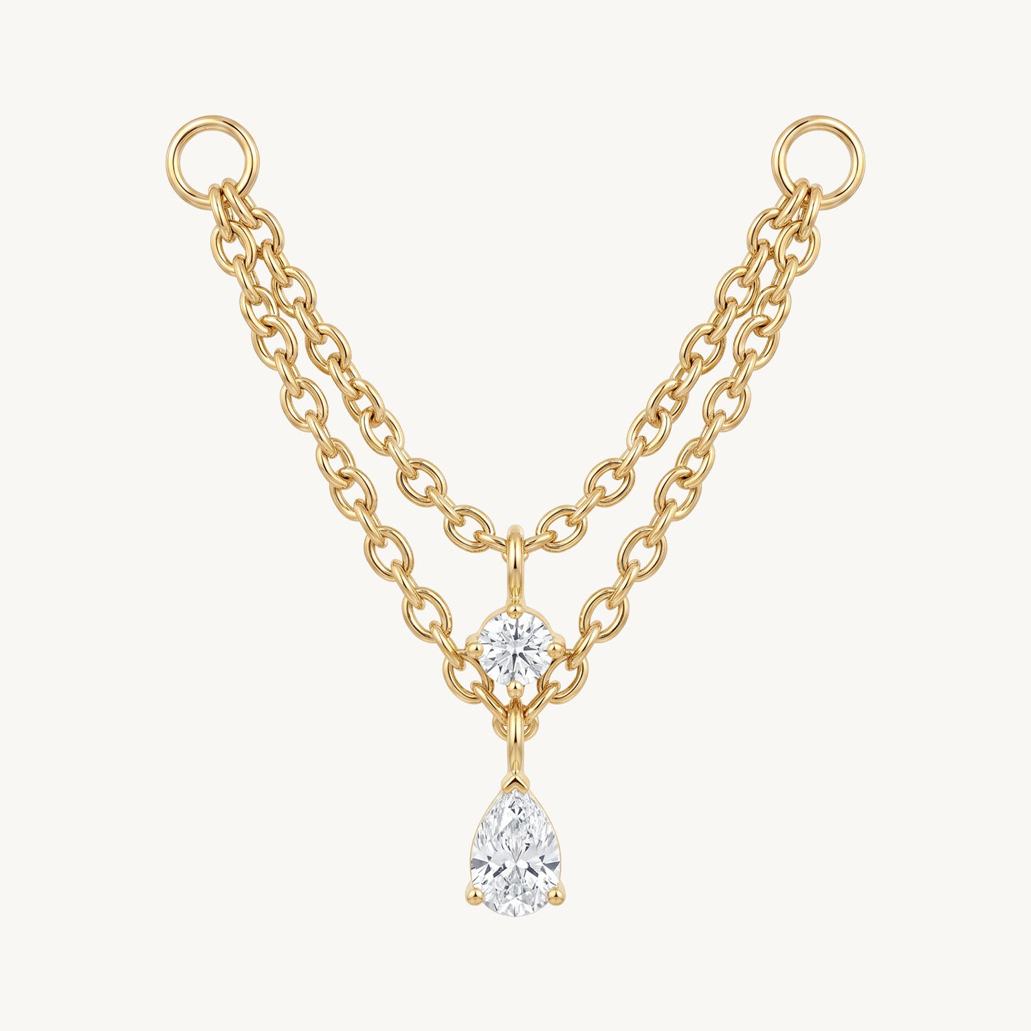 Teardrop Y-chain connector gold