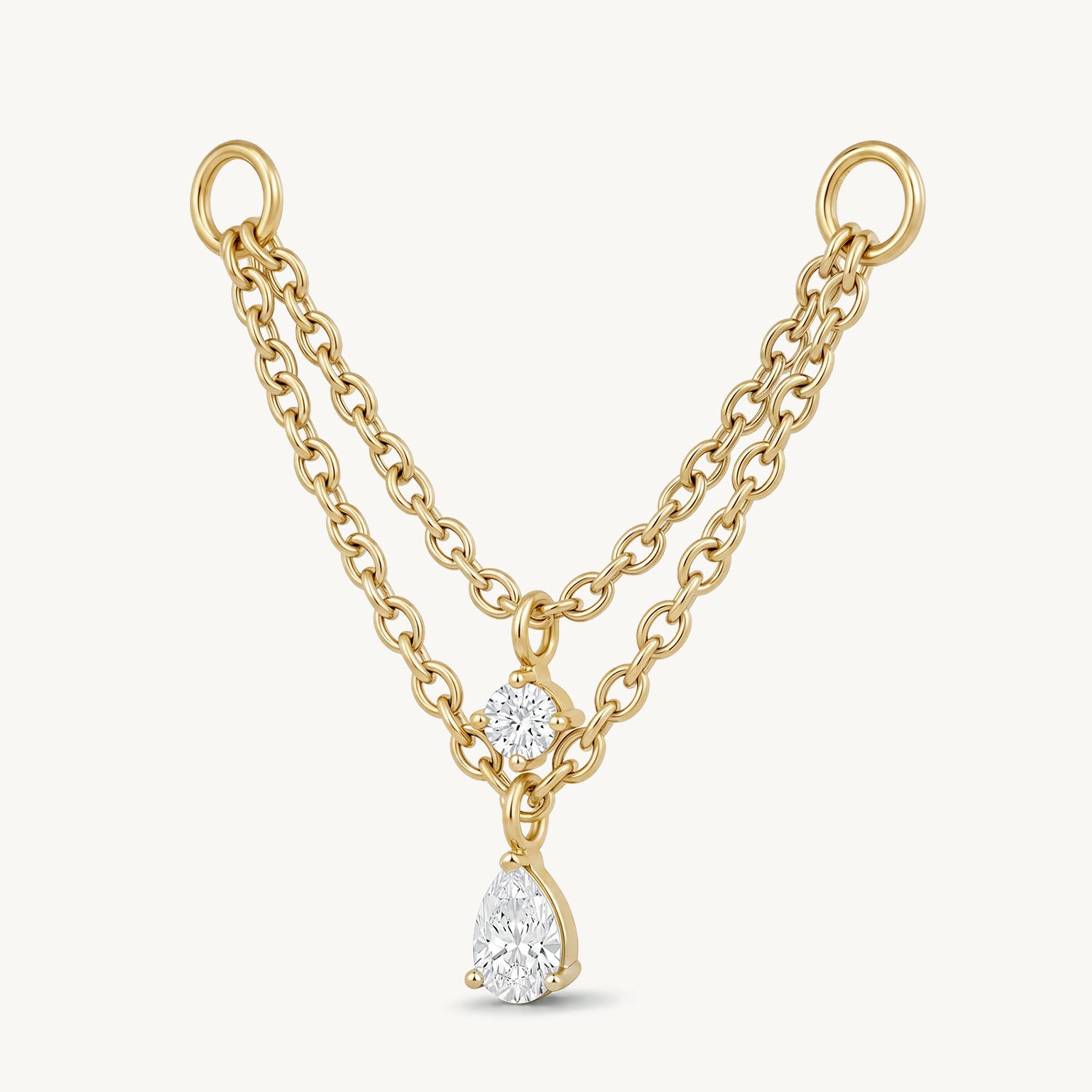 Teardrop Y-chain connector gold