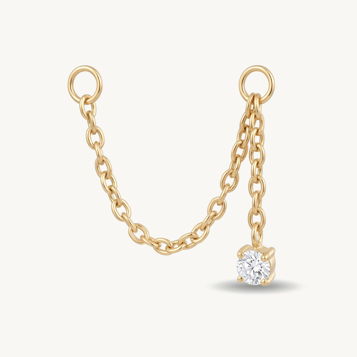 Crystal drop side connector gold