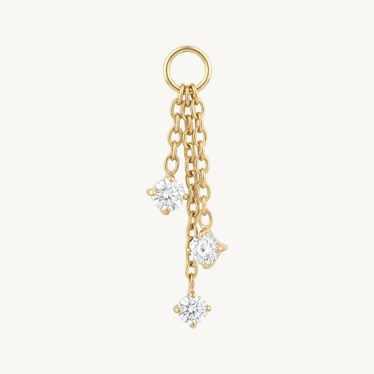 Triple sparkle chain gold – FRONT