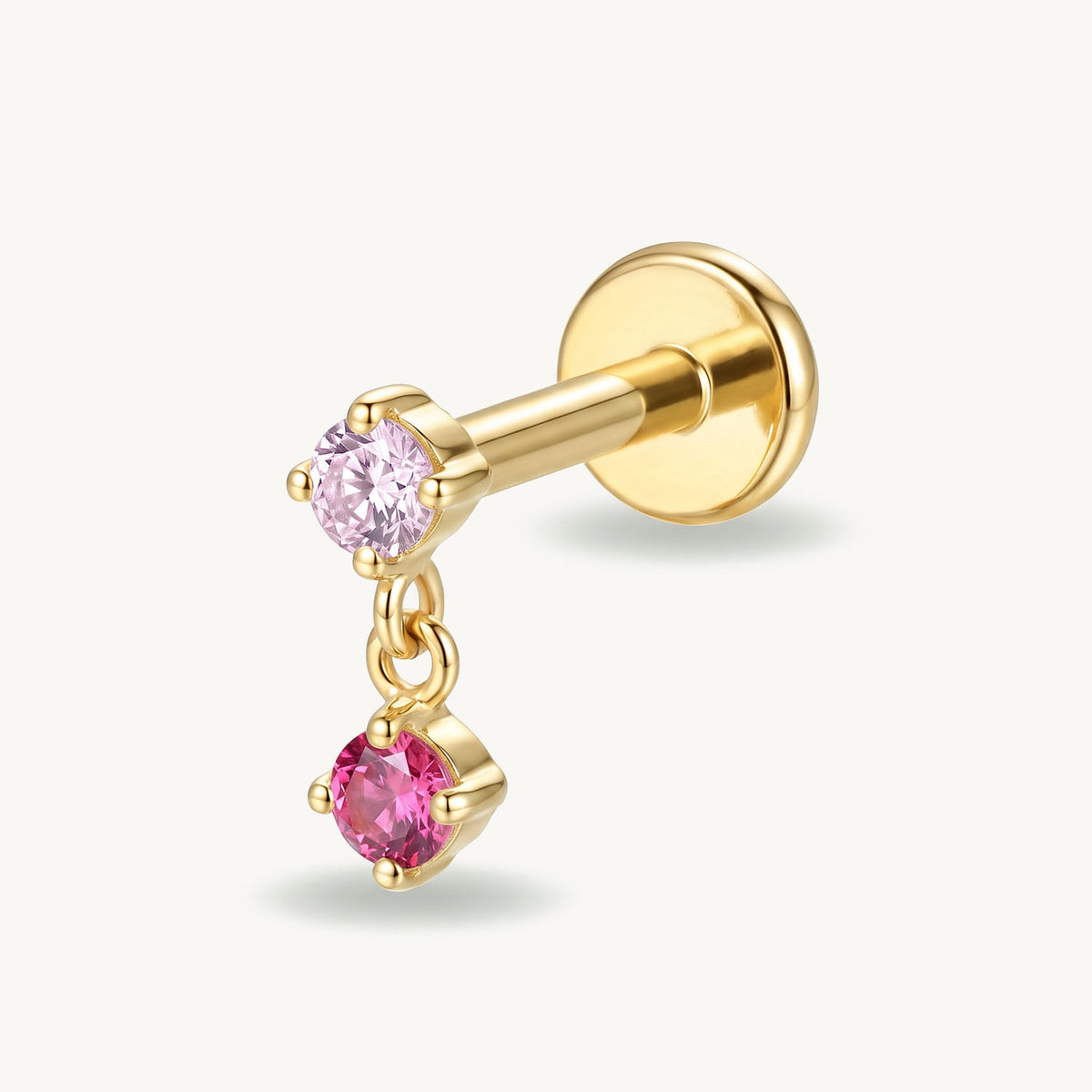 Double sparkle pink gold