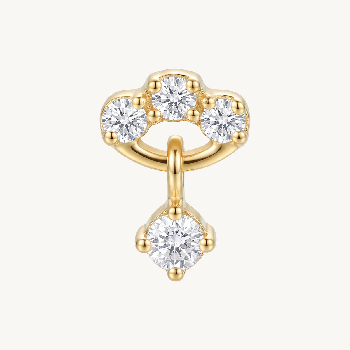 Crystal drop gold vooraanzicht