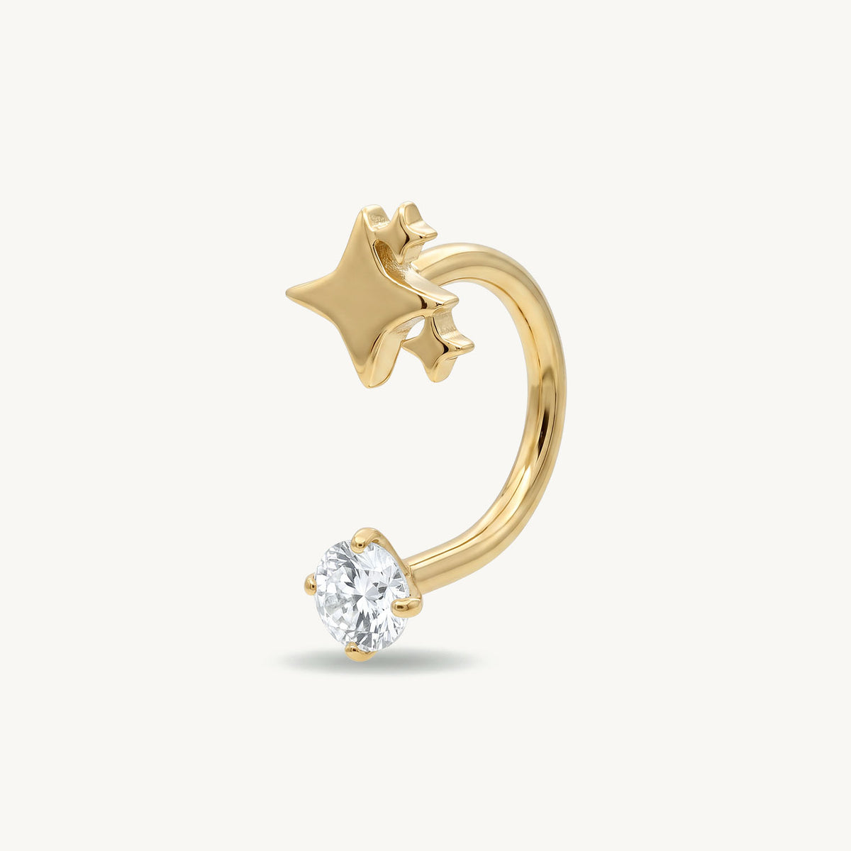 Starry hoop gold zijaanzicht