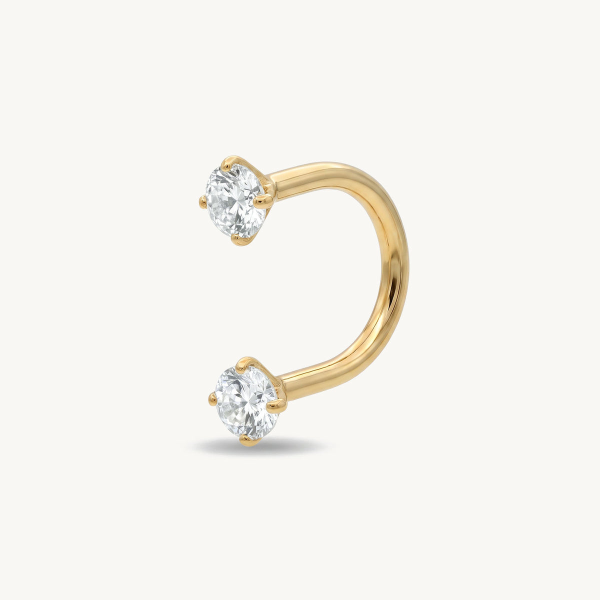 Crystal hoop gold zijaanzicht