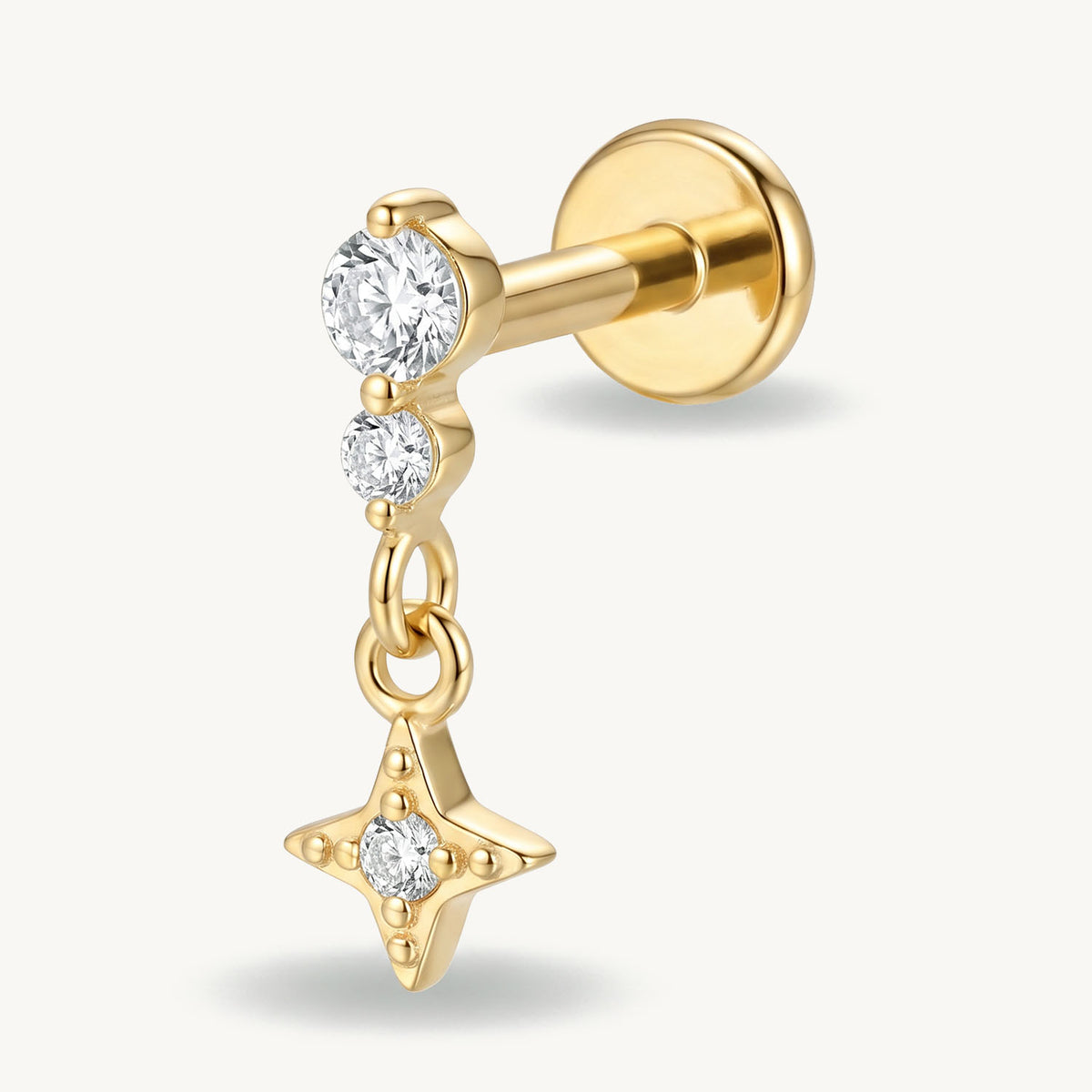 Starry drop gold zijaanzicht