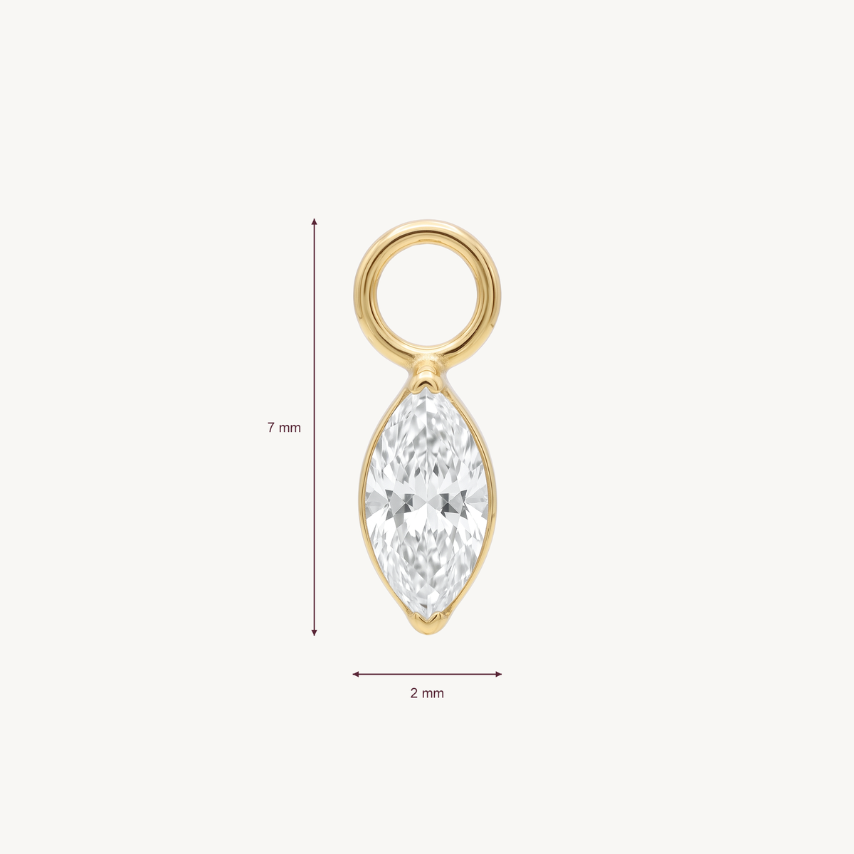 Crystal trail gold afmetingen in millimeters