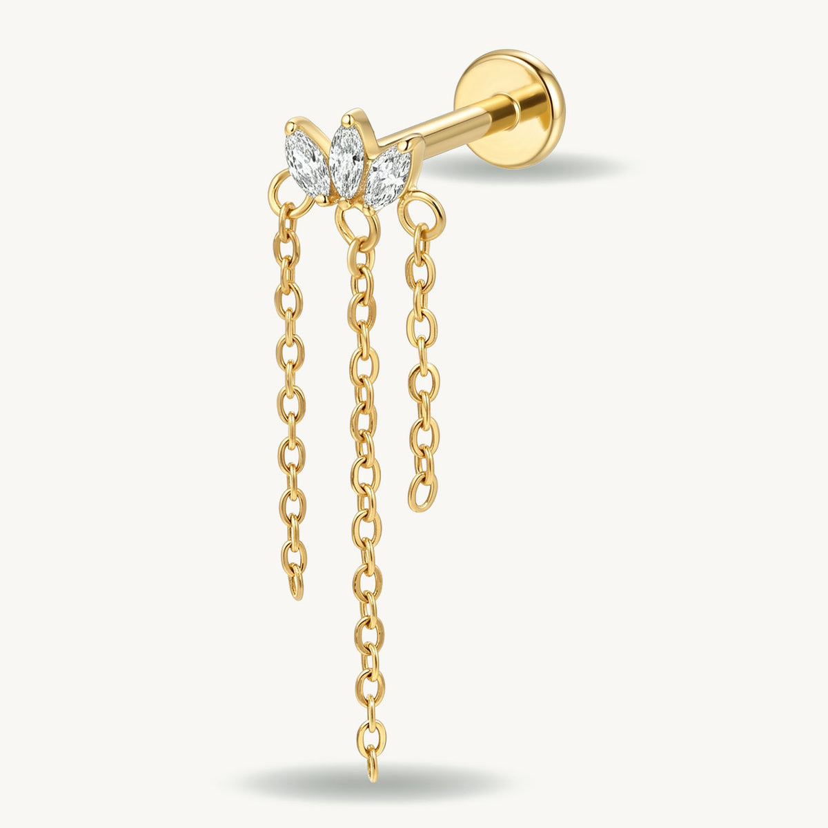 Triple drop gold zijaanzicht