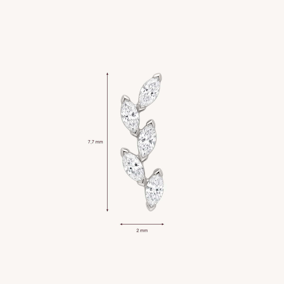 Laurel curve afmetingen in millimeters