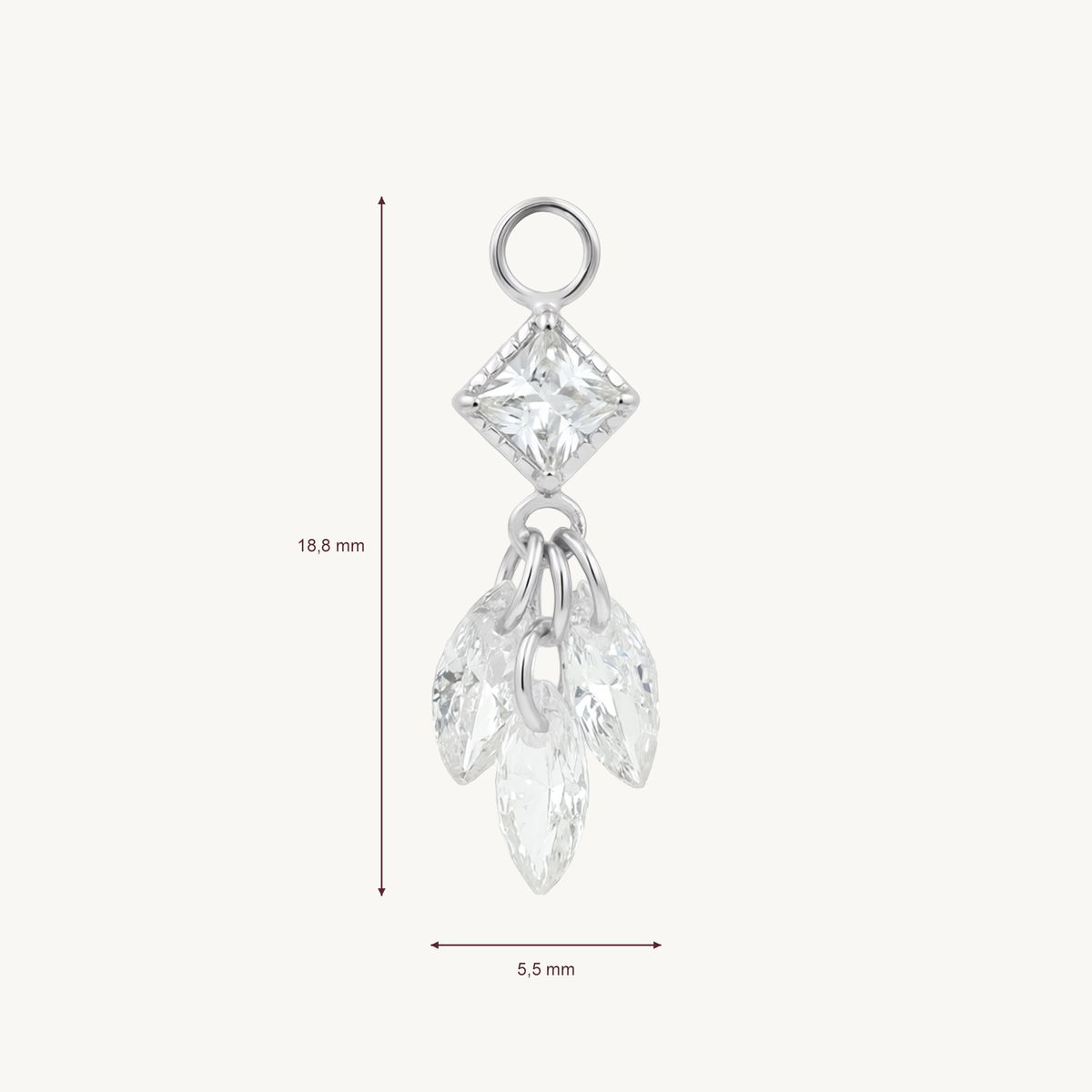 Luxe cascade afmetingen in millimeters