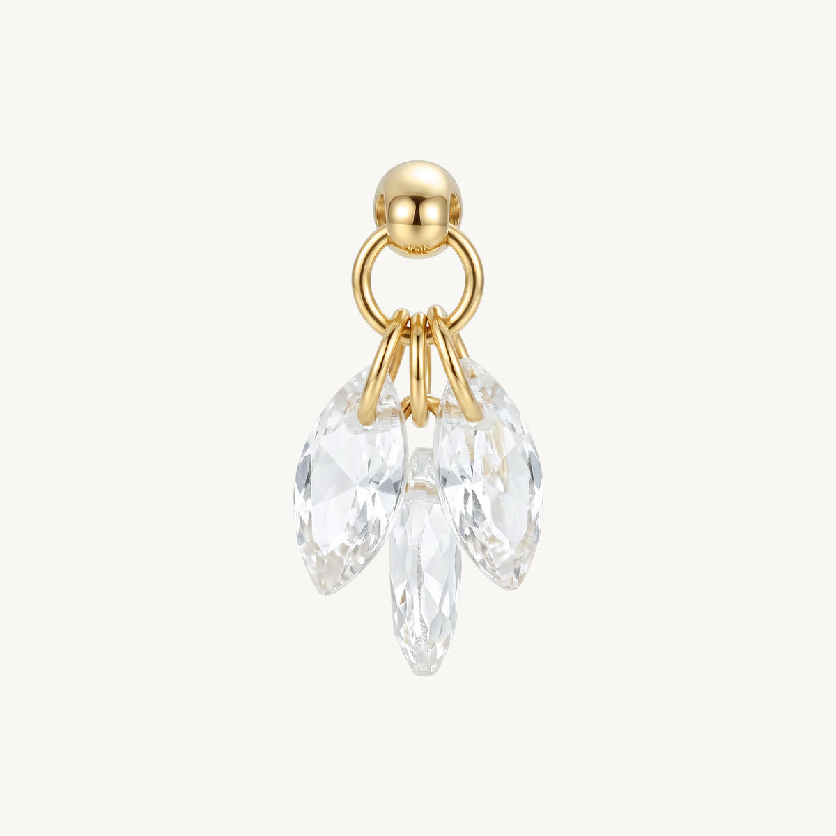 Crystal bouquet gold vooraanzicht