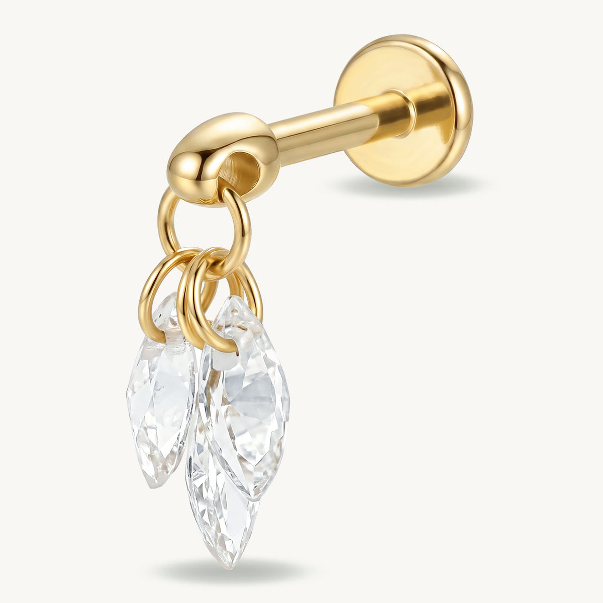 Crystal bouquet gold zijaanzicht