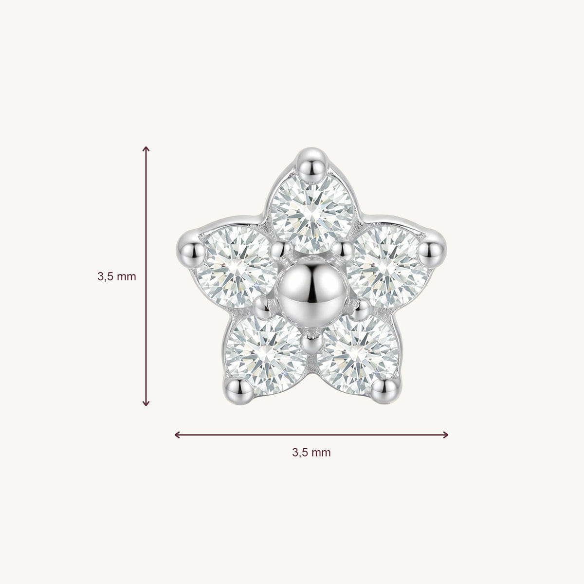 Daisy gleam afmetingen in millimeters