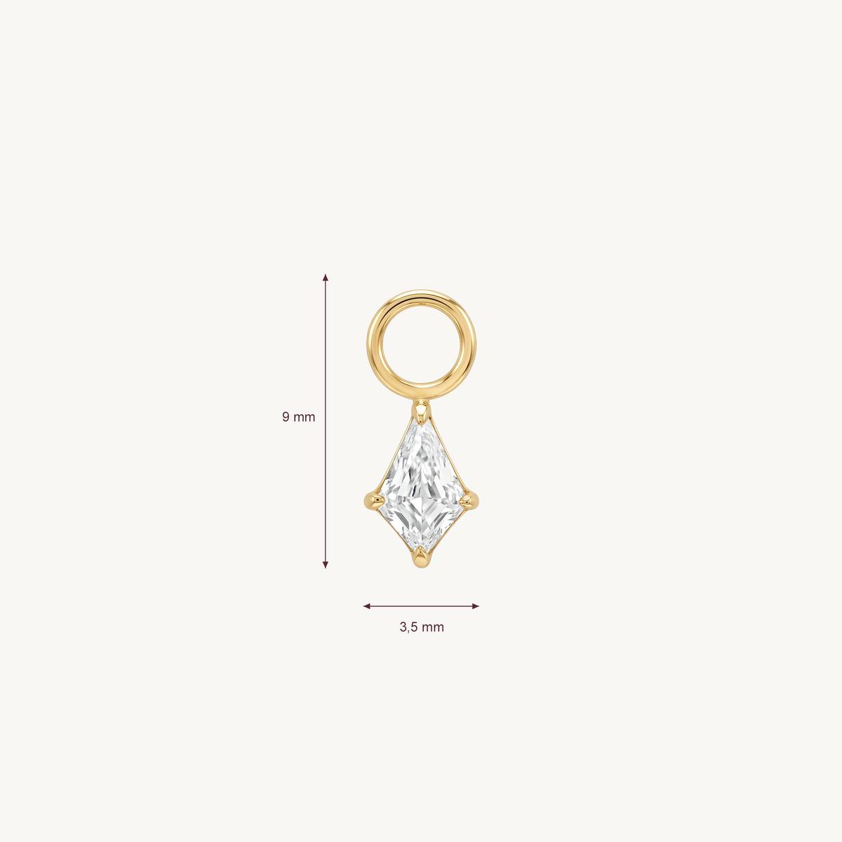 Kite charm gold – AFMETING