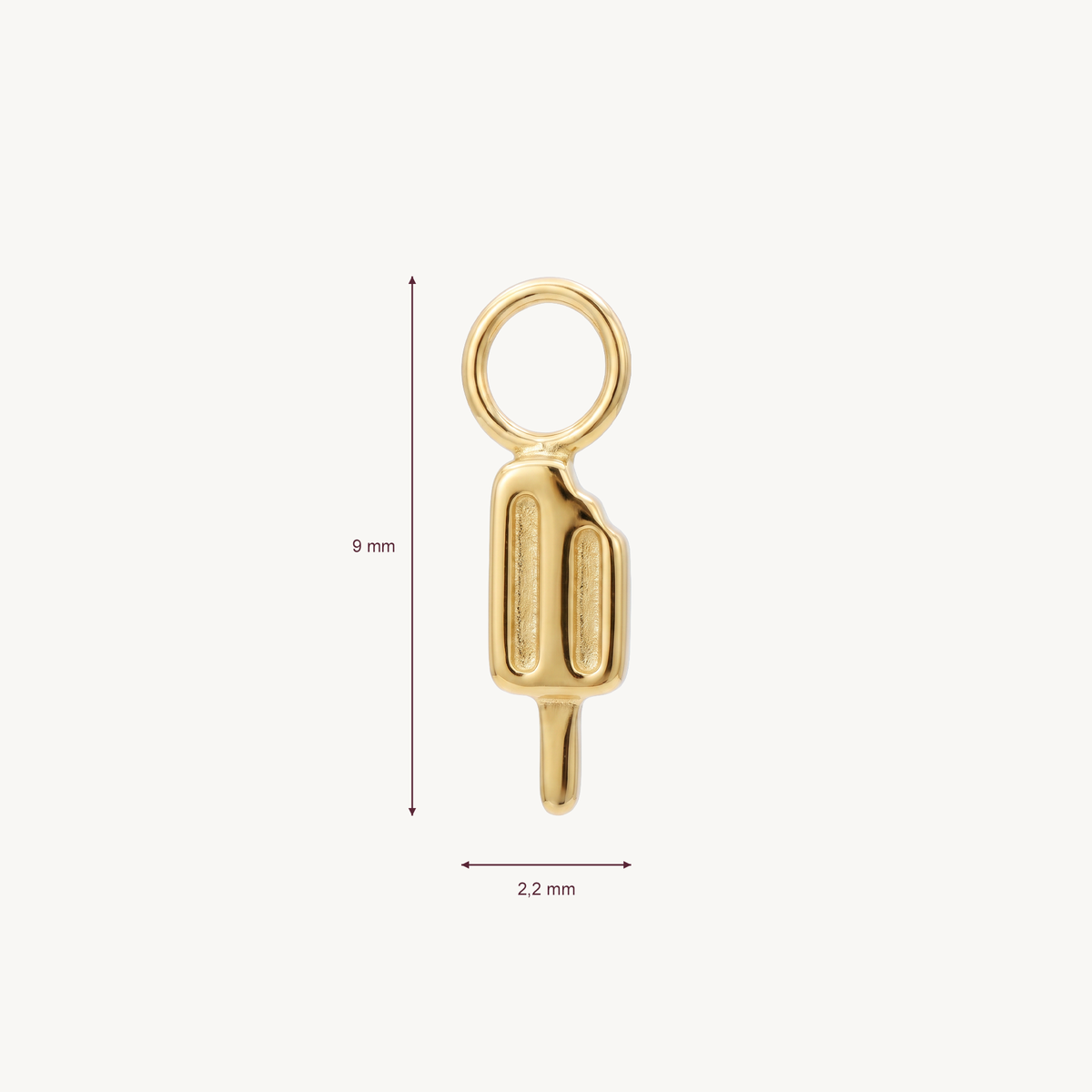 Popsicle charm gold – AFMETING