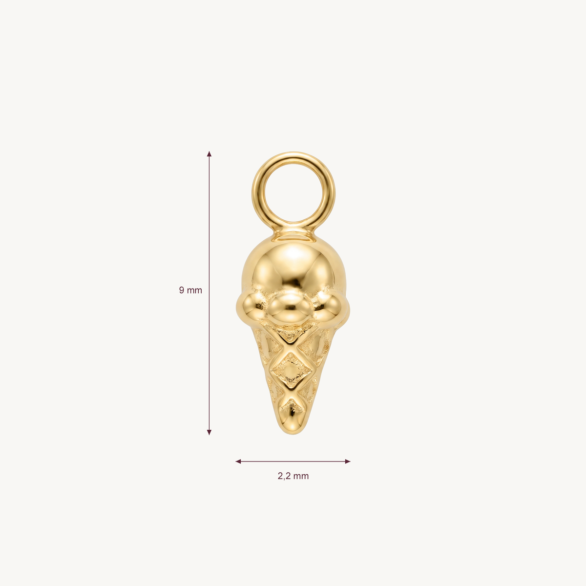 Ice cream charm gold – AFMETING