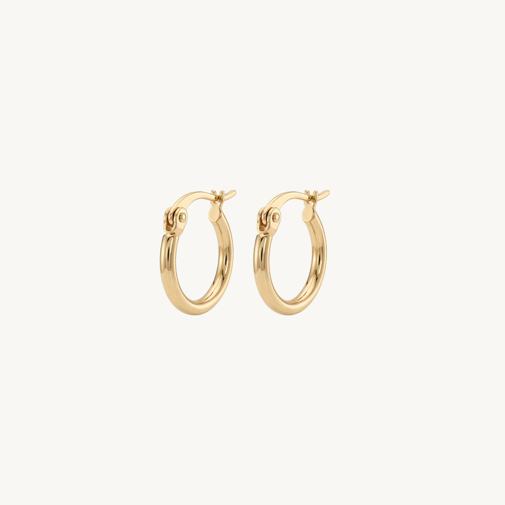 Classic hoops gold 10 mm