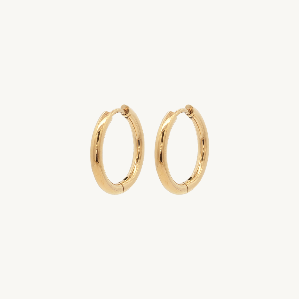 Classic hoops gold 14 mm