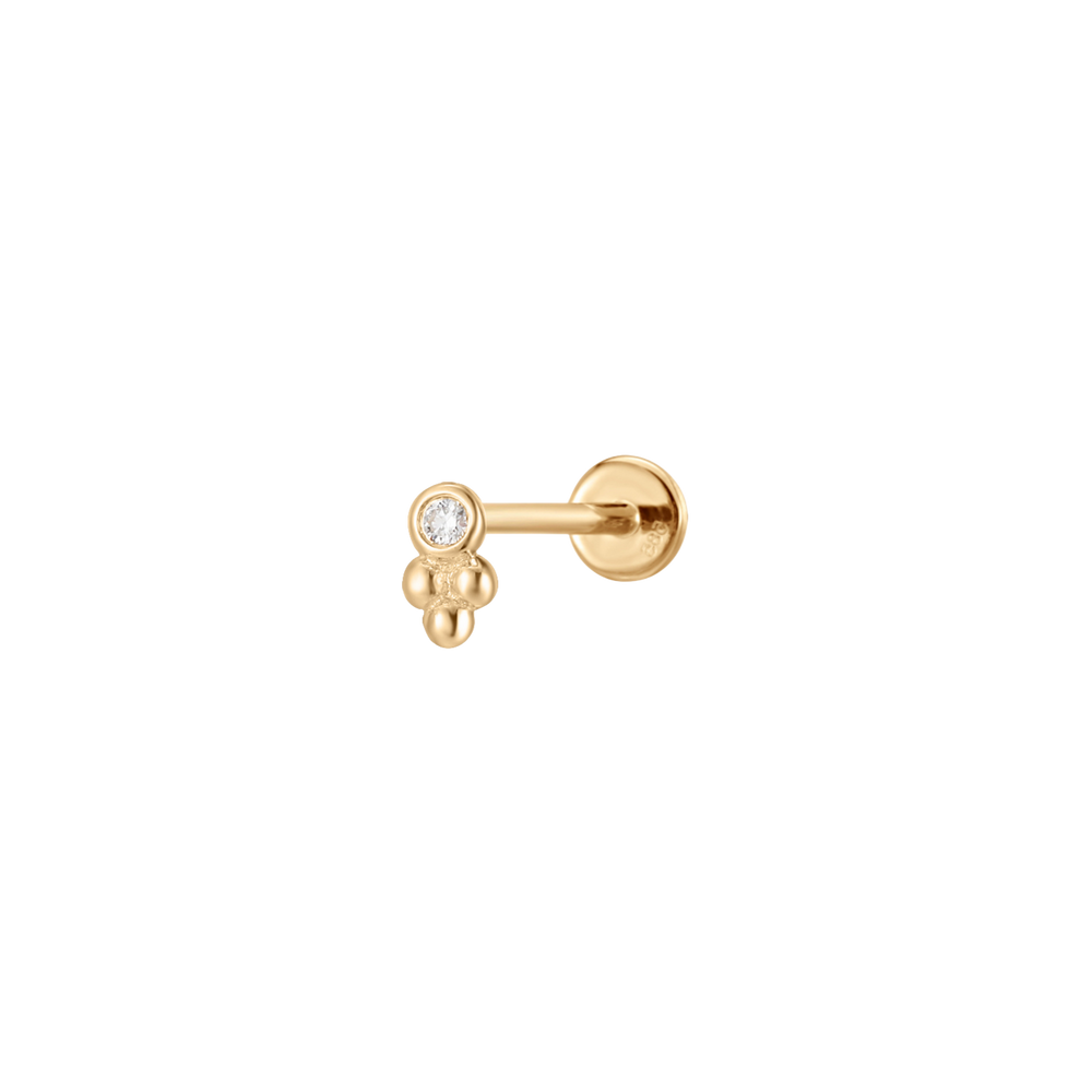 Dew Drops Duo - 14K Goud & Labgrown Diamant
