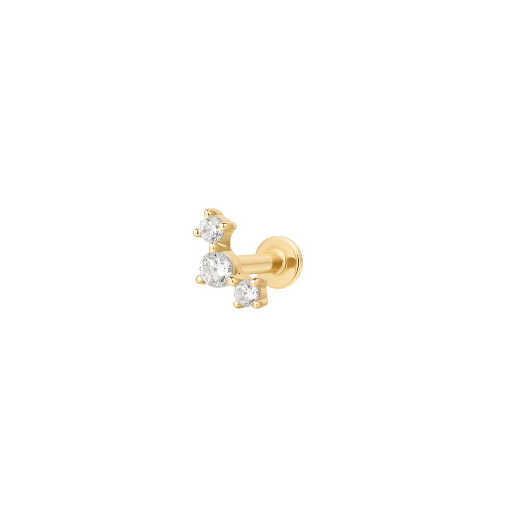 Trio Bloom - 14K Goud & Labgrown Diamant
