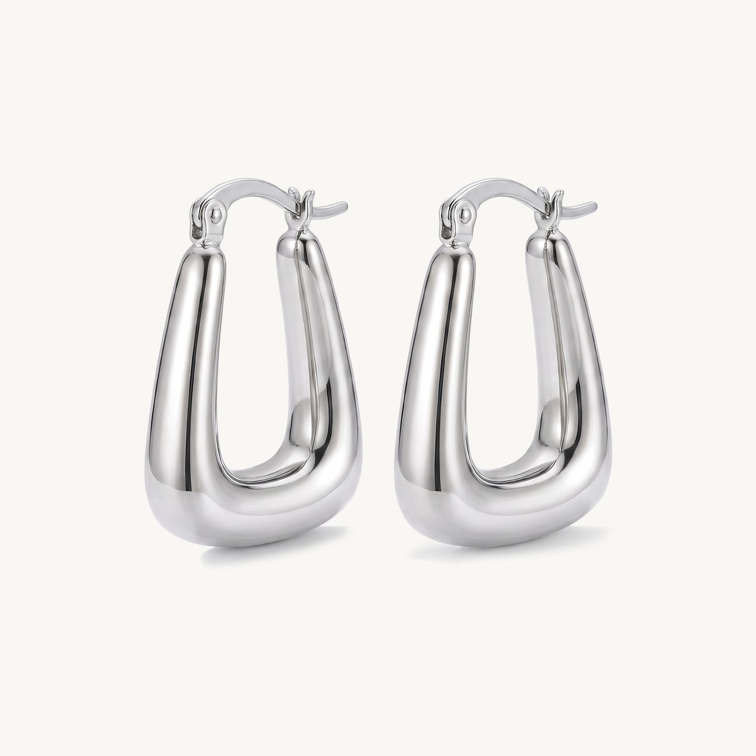 Triangle earrings silver