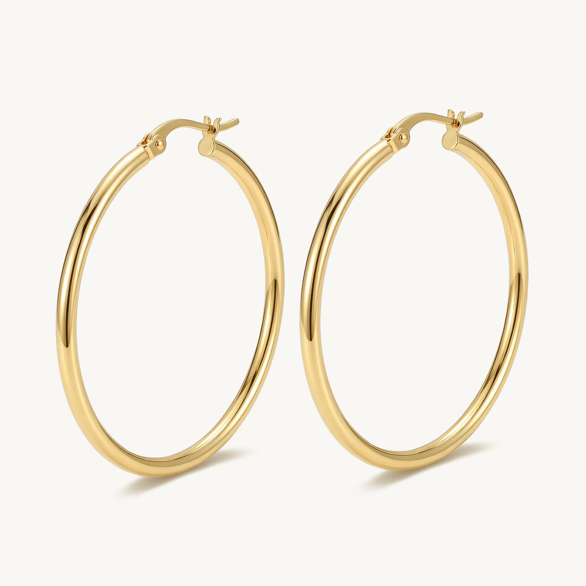Classic hoops gold 40 mm