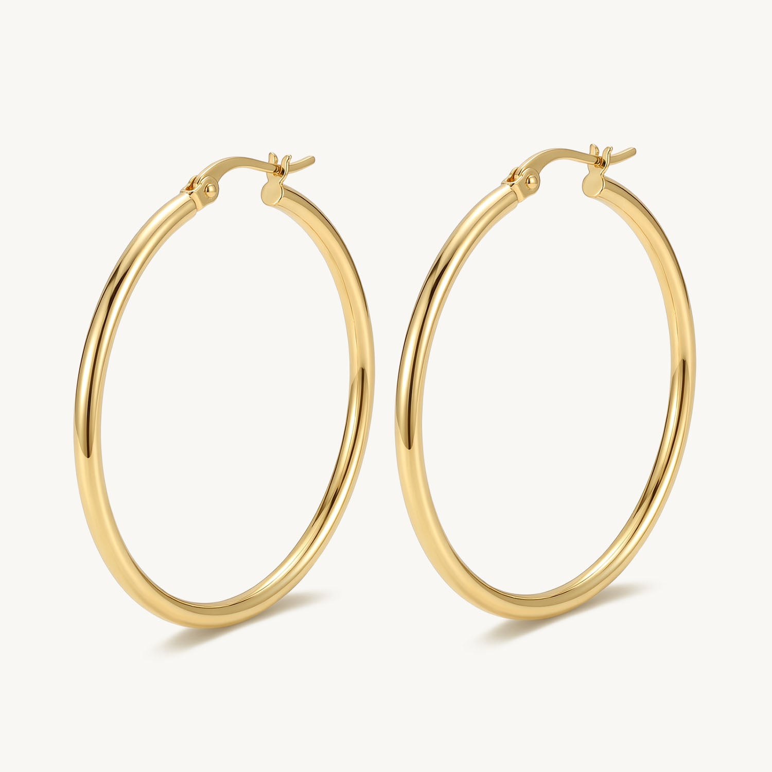Classic hoops gold 40 mm