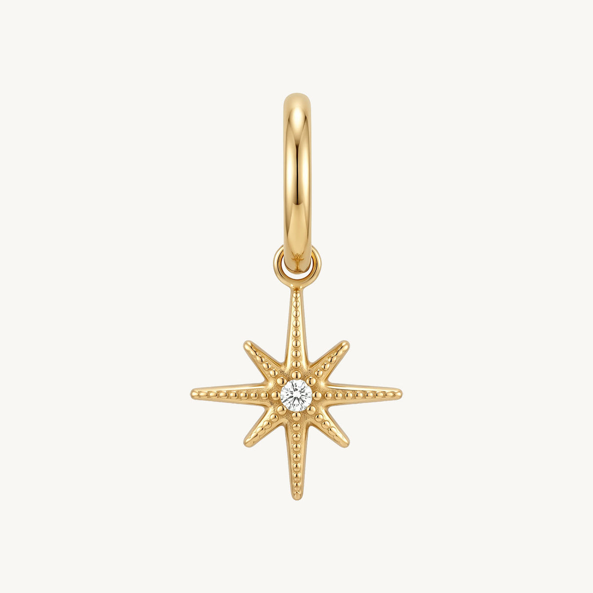 Star charm hoops gold