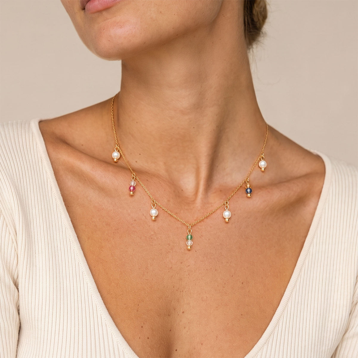 Celestial necklace gold