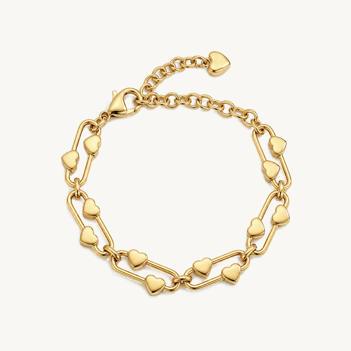 Oval link bracelet gold
