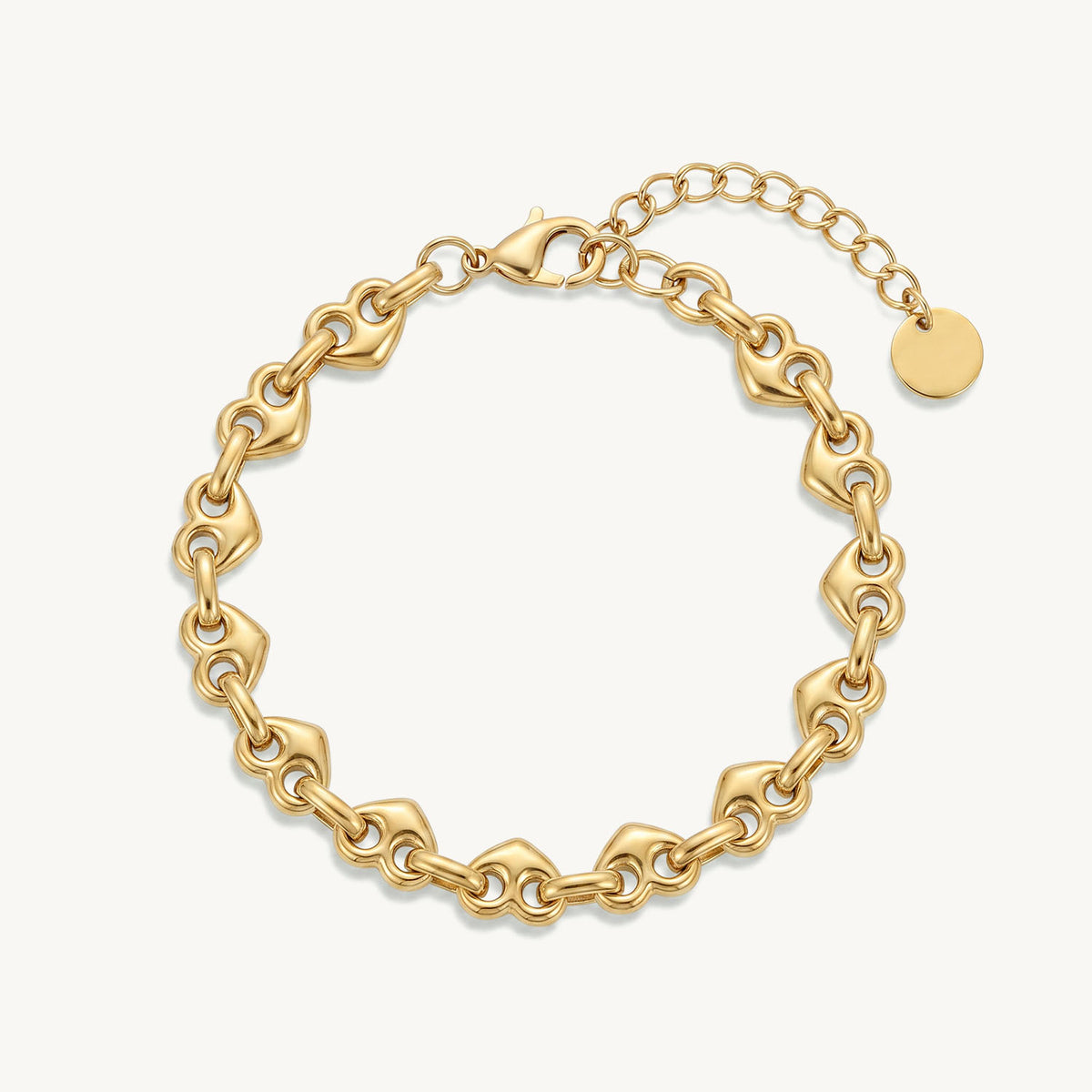 Chunky oval bracelet gold