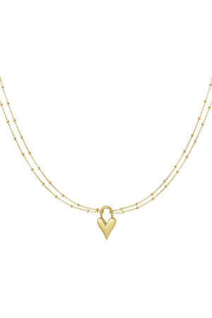 Gesloten liefde ketting - Goudkleurig