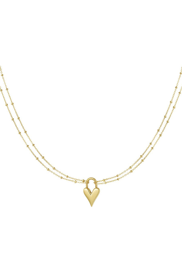 Gesloten liefde ketting - Goudkleurig