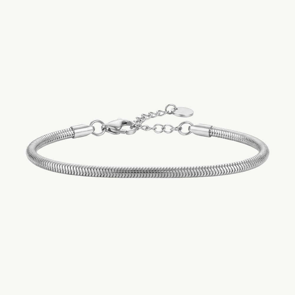 Small snake bracelet silver