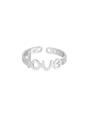 Ring links love - Silver Color