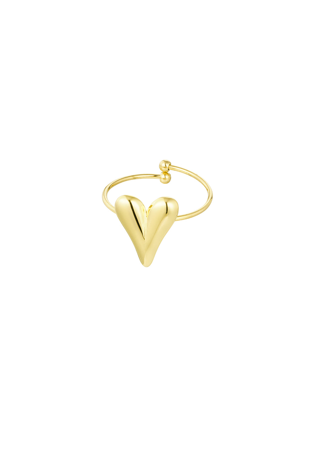 Aesthetic heart ring - Gold color