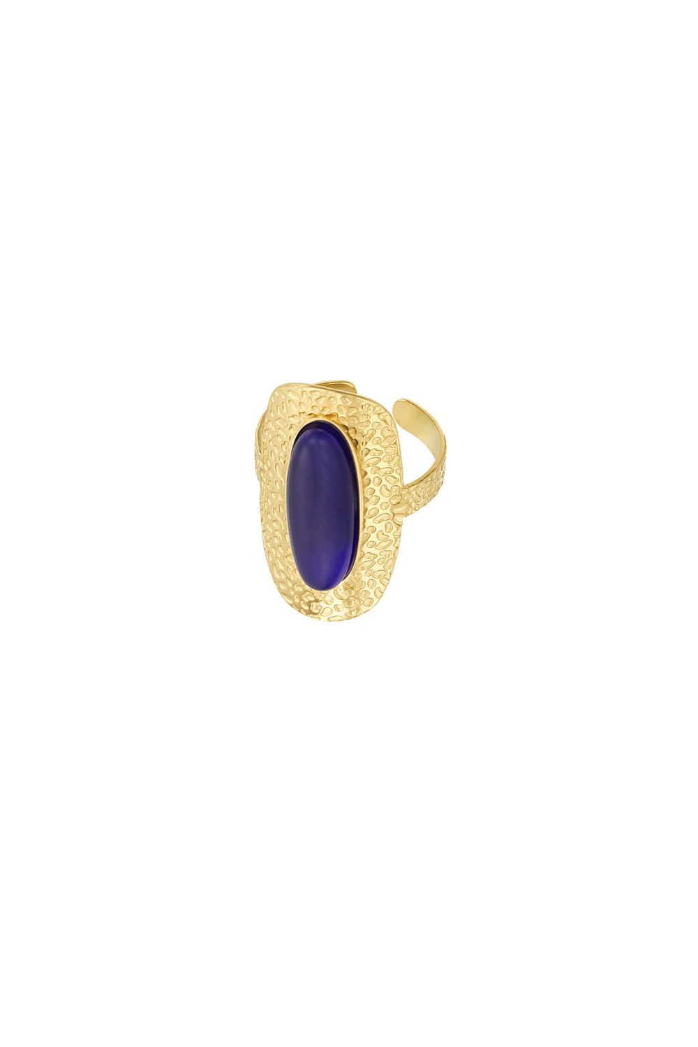 Colored stone ring - blue