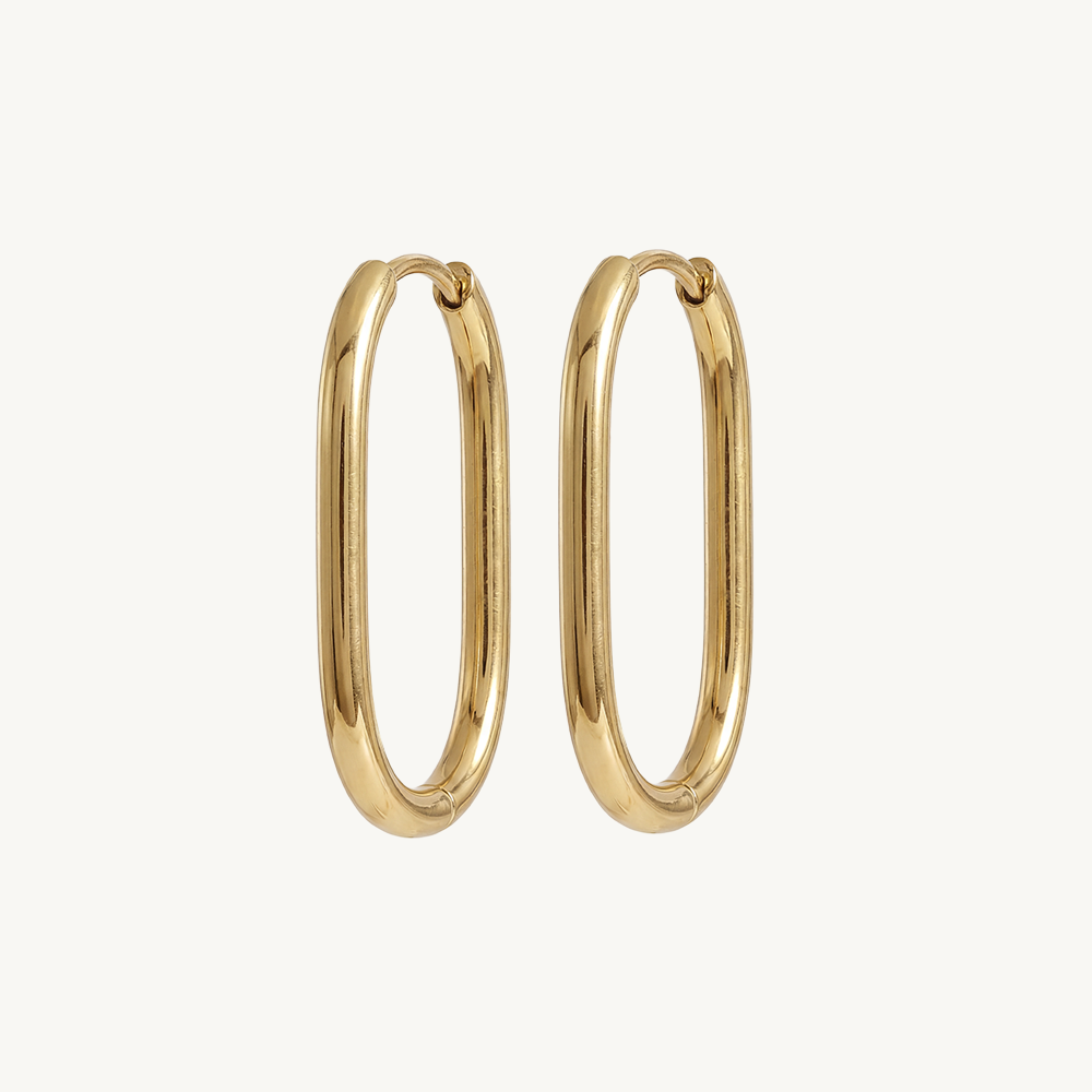 Oval hoops 26 mm gold