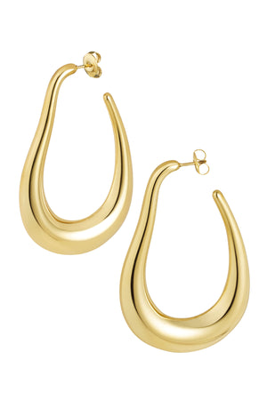 Asymmetrical earrings - Gold color