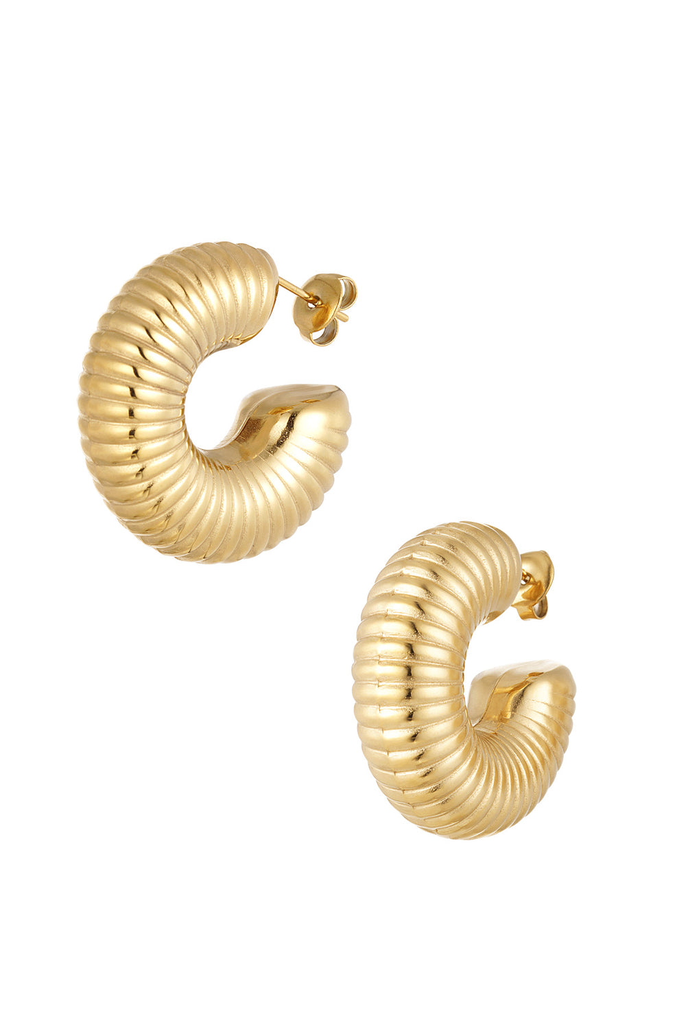 Earrings aesthetic half moon - Gold color