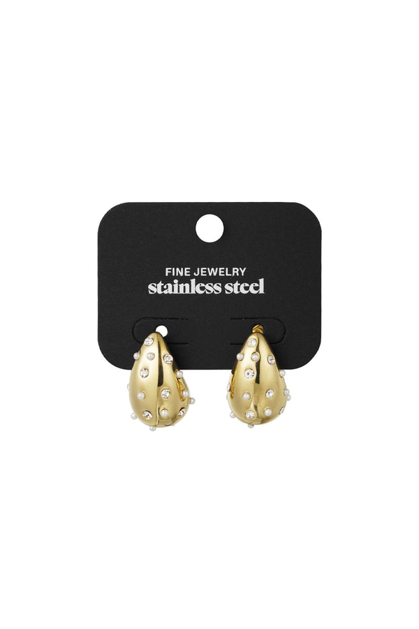 Drop earrings spice it up - Gold color