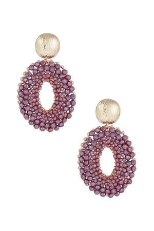 Colourful Fiesta Earrings - dark purple