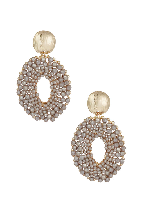 Colourful Fiesta Earrings - beige