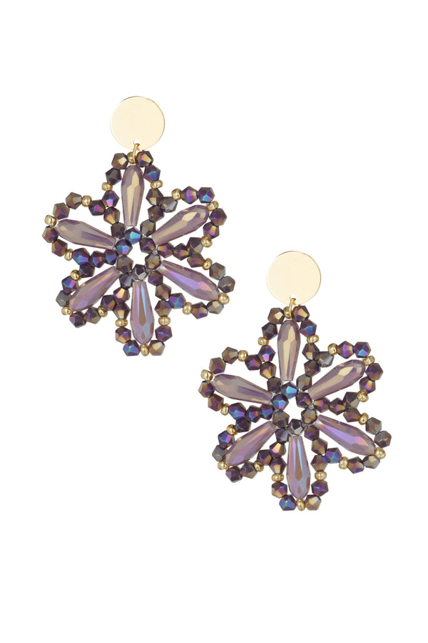 Floral dreams earrings - purple