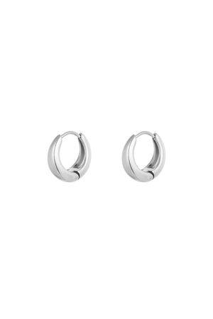 Small basic hoop earrings  Silver