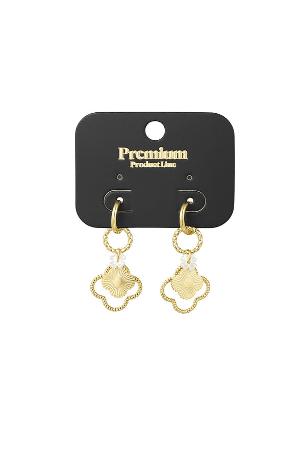 Clover dreams earrings - Gold color