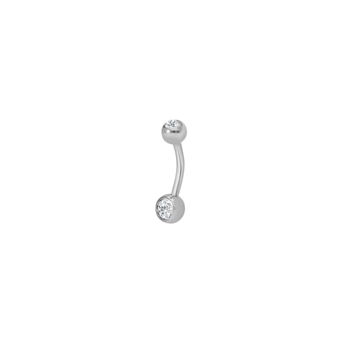 Sterile navelpiercing zilver 1.6